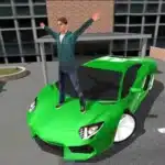 Crime race car drivers 3D icon