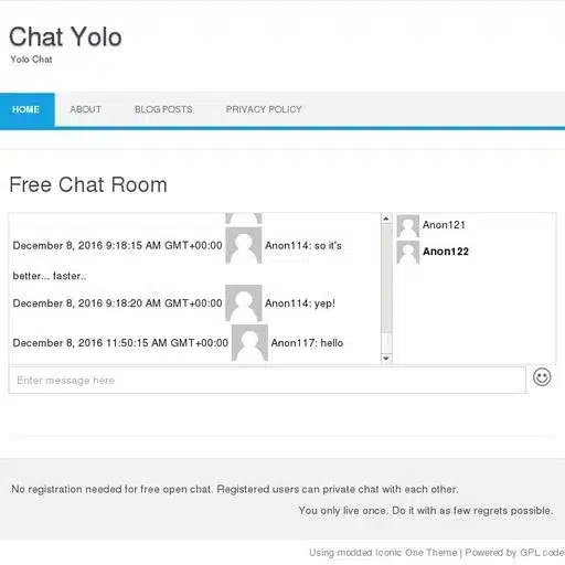 Chat Yolo – Free Chat Room Image 1