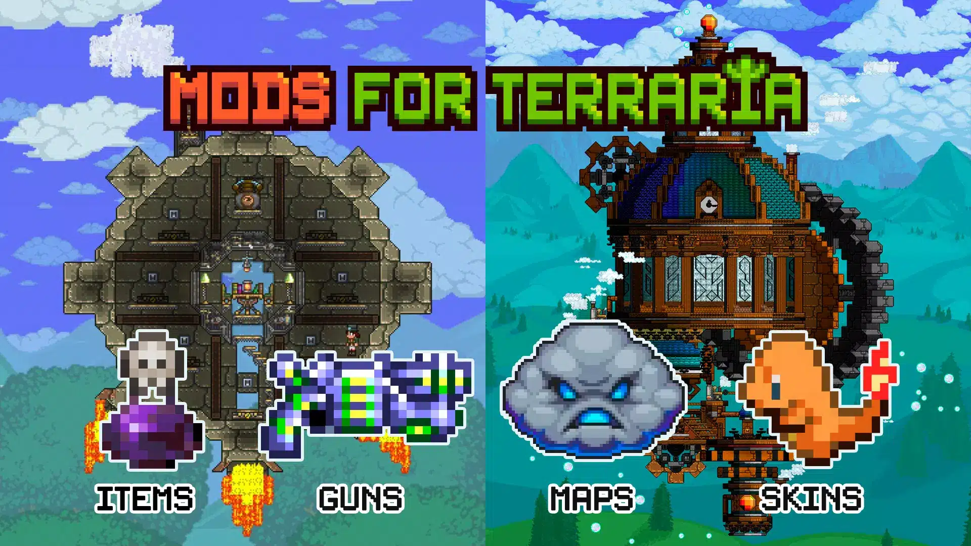 Mods for Terraria – Map n Skin Image 1